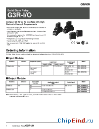 Datasheet G3R-IDZR1SN manufacturer Omron