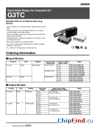 Datasheet G3TC-IDC15 manufacturer Omron