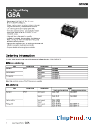 Datasheet G5A manufacturer Omron