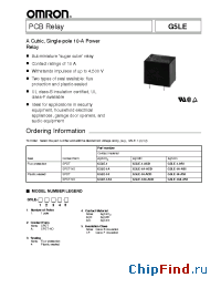Datasheet G5LE-14 manufacturer Omron