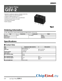 Datasheet G5V-2-H manufacturer Omron