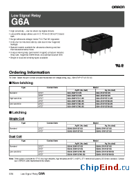 Datasheet G6A-274P-ST-USDC4.5 manufacturer Omron