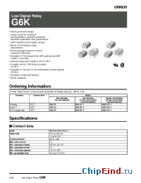 Datasheet G6K-2FDC5 manufacturer Omron