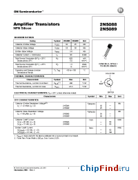 Datasheet 2N5088RLRA manufacturer ON Semiconductor