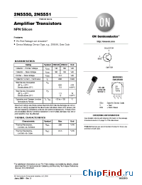 Datasheet 2N5551RL1 manufacturer ON Semiconductor