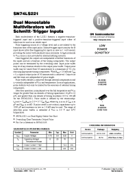 Datasheet 74LS221 manufacturer ON Semiconductor