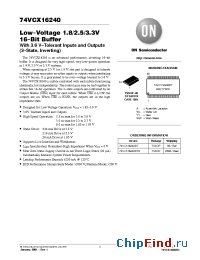 Datasheet 74VCX16240DT manufacturer ON Semiconductor