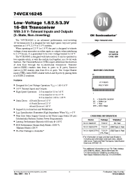 Datasheet 74VCX16245DT manufacturer ON Semiconductor