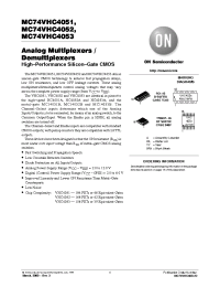 Datasheet 74VHC4052 manufacturer ON Semiconductor