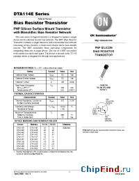 Datasheet DTA114TRLRM manufacturer ON Semiconductor