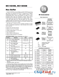 Datasheet MC14049BFL1 manufacturer ON Semiconductor
