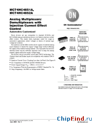 Datasheet MC74HC4851AFR2 manufacturer ON Semiconductor
