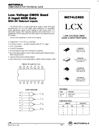 Datasheet MC74LCX02SD manufacturer ON Semiconductor