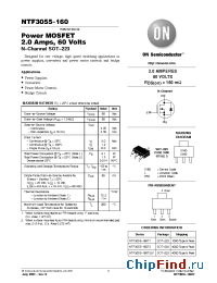 Datasheet NTF3055-160T1 manufacturer ON Semiconductor