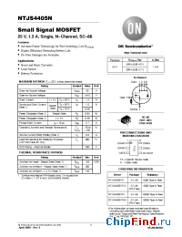 Datasheet NTJS4405NT1G manufacturer ON Semiconductor