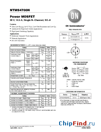 Datasheet NTMS4700NR2 manufacturer ON Semiconductor