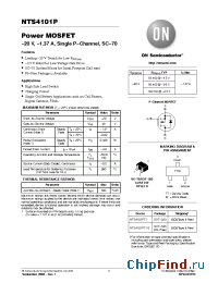 Datasheet NTS4101P manufacturer ON Semiconductor