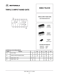 Datasheet SN54-74LS10 manufacturer ON Semiconductor