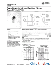 Datasheet OP123 manufacturer OPTEK