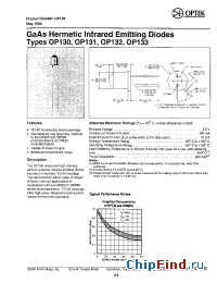 Datasheet OP133 manufacturer OPTEK