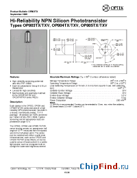 Datasheet OP804TXV manufacturer OPTEK
