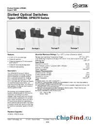 Datasheet OPB360 manufacturer OPTEK