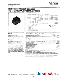 Datasheet OPB607A manufacturer OPTEK