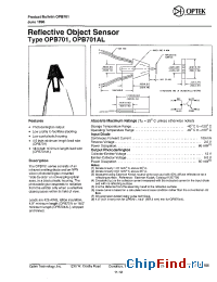 Datasheet OPB701AL manufacturer OPTEK