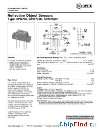 Datasheet OPB702D manufacturer OPTEK