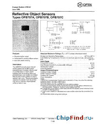 Datasheet OPB707 manufacturer OPTEK