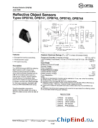 Datasheet OPB740 manufacturer OPTEK
