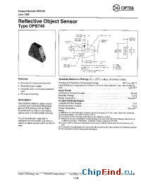 Datasheet OPB745 manufacturer OPTEK