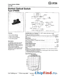 Datasheet OPB806 manufacturer OPTEK