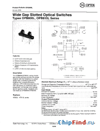 Datasheet OPB810L manufacturer OPTEK