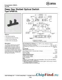 Datasheet OPB815L manufacturer OPTEK