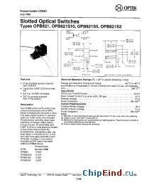 Datasheet OPB821S3 manufacturer OPTEK