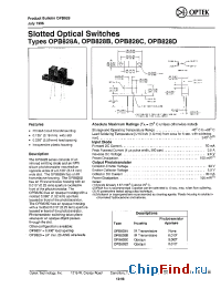 Datasheet OPB828B manufacturer OPTEK