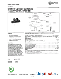 Datasheet OPB845B manufacturer OPTEK