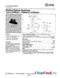 Datasheet OPB852A2 manufacturer OPTEK