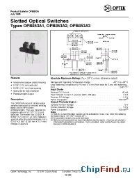 Datasheet OPB853A3 manufacturer OPTEK