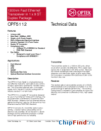 Datasheet OPF5112 manufacturer OPTEK