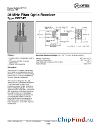 Datasheet OPF542 manufacturer OPTEK
