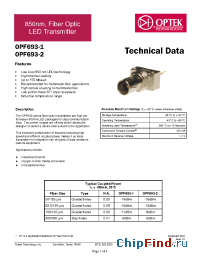 Datasheet OPF693 manufacturer OPTEK