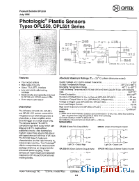 Datasheet OPL551A manufacturer OPTEK
