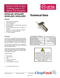 Datasheet OPV214AT manufacturer OPTEK