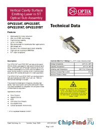 Datasheet OPV215AT manufacturer OPTEK