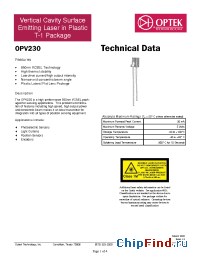 Datasheet OPV230 manufacturer OPTEK