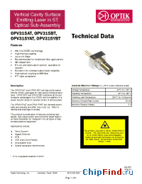 Datasheet OPV315BT manufacturer OPTEK