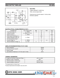 Datasheet OD-620L manufacturer Opto Diode