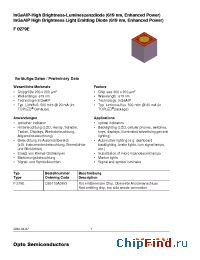 Datasheet F0280E manufacturer OSRAM